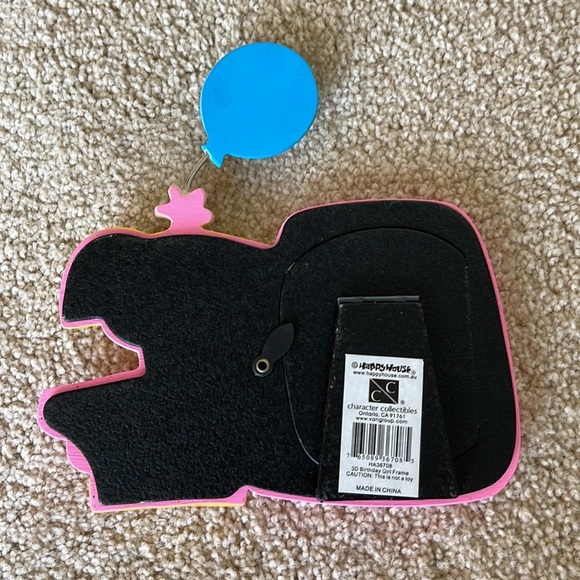 Vintage Lot of 2 Happy House Birthday Girl Pink Melamine Picture Frames Decor - Picture 4 of 6